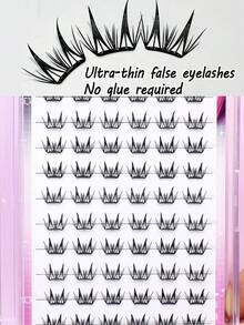 AYRMILLA 5-12mm 60 Clusters Glue-Free Natural DIY Cute Deer Fairy Ultra-Fine Stem Feather False Eyelashes, Natural Curly, Extending Outer Lash Line, Soft Crossing Lashes Suitable For Wedding, Party, Nightclub, Work Meeting, Beginner Fairy Makeup And Cosplay, Student Stage, Studio And More. Loved By Korean, Japanese And European Girls Style, No Glue Required - C - 查看 2