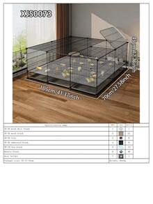 Large Metal Pet Cage, Assembled And Disassembled, Small Animal Habitat With Removable Tray, Suitable For Raising Chicks, Ducks, Rabbits And Other Small Animals - Multicolor - View 14