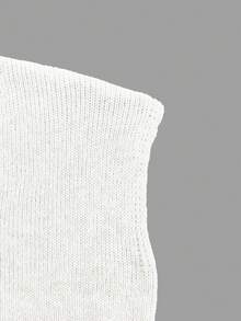 Áo vest dệt kim cổ chữ V trơn, cài nút bất đối xứng, dáng rộng, thanh lịch, thích hợp mặc hàng ngày bốn mùa, áo thời trang nữ, trang phục đi nghỉ mát, trang phục mùa hè cho nữ, màu trắng. - trắng - Xem 8