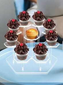 Transparent Acrylic Cake Stand, Wedding Party Birthday Dessert Display Holder, Baking Rack - Clear - View 1