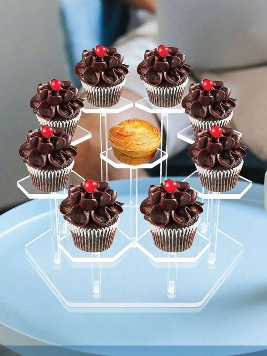 Transparent Acrylic Cake Stand, Wedding Party Birthday Dessert Display Holder, Baking Rack - Clear - View 1