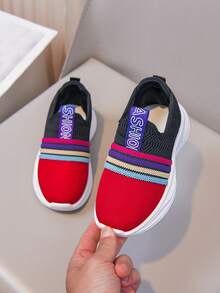 1 Pair Children Striped All-Season Sports Shoes - Red - View 8