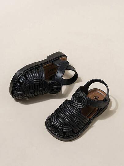 Kids' Versatile Minimalist Flat Sandals, Spring/Summer Boys/Girls Hook And Loop Casual Comfortable Shoes For Toddlers, Beach, Outdoor, School