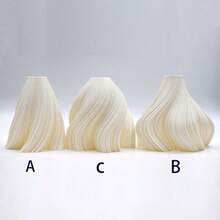 Small 3D Printed Lamp Shade, Nordic Modern Minimalist Dining Room Bedroom French Cream Style Petal ABS Plastic Lamp Shade, E14 Lamp Socket (Comes With Socket Ring), Excluding Power Supply - 3D Lampshade - View 3