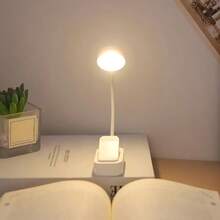 1 pieza Luz LED para libros con clip, lámpara de lectura portátil, alimentada por batería, 3 colores ajustables, lámpara de escritorio mini suave y regulable que cuida la vista - Luz de lectura - Ver 7