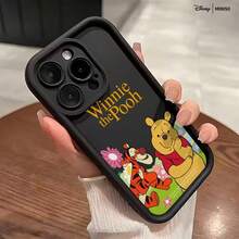 Funda de teléfono de Disney Winnie the Pooh y Tigger apta para iPhone 17/17 Pro/17 Pro Max/17 Air/16/15/14/13/12/11/Serie X, Funda iPhone 17 Pro Max, Funda iPhone 17 Pro, Funda iPhone 17, regalos navideños para la novia - Negro - Ver 1