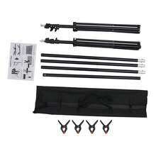 2.8x3m Backdrop Stand, Photo Studio Adjustable Background Stand, Backdrop Stand For Parties, Events Decoration, Wedding, Photography - Black - View 11