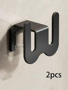 1/2pcs No Drill Wall Mounted Slipper Rack, Bathroom Hanging Shoe Storage Organizer Hook - Multicolor - View 7