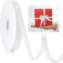 1 cuộn ruy băng satin đỏ dài 100 yard, rộng 1cm, dùng để gói quà, trang trí tiệc cưới, làm nơ DIY. - Nhiều màu - Xem 3