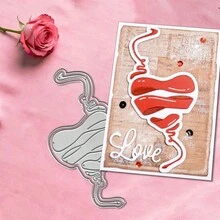 Creative Love Dies, DIY Scrapbooking Album And Embossing Stencil, Greeting Card Making Tool, Card Paper Cutting Crafts ,Gift Card Making Template Die Cuts. - Silver - View 4