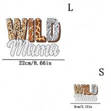 1pc/2pcs/3pcs Mom Letter Heat Transfer Decal, Ombre Blue & Purple Pattern, Applicable For T-Shirt, Jeans, Sweater, Handbag, Pillow, Cushion - L - View 5