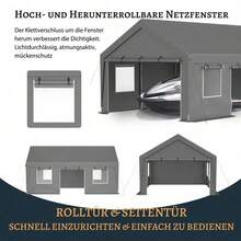 Carports - 13X20 FT Grigio - Visualizzare 3
