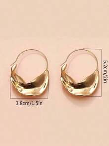 Valentine'sdayMinimalist Hoop Earrings - Silver - View 4