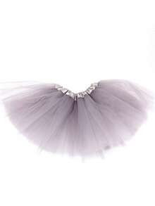 1pc Children's Fluffy Tutu Skirt, Asymmetrical Hem, Multi-Layer Tulle Skirt, Suitable For Festivals, Stages, Parties, Performances, Cosplay, Children's Day, Available In White, Black, Pink, Purple,Party,Birthday - Small Gauze Skirt - View 4
