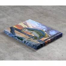 Prixas Print Large Mouth Bass Fish Canvas Wall Decor, Painting Living Room Bedroom Gallery Wrapped,X)Price Including Frame,Room Decor Bedroom,Smiling Friends,Room Decor,Decrotions,, Cuadros,Coffee Bar Essentials - 透明 - 查看 7