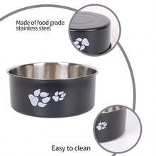 Stainless Steel Pet Dog Cat Bowl Non Slip Puppy Water Food Feeding Dish S-XL USA - 1400ml - 查看 6