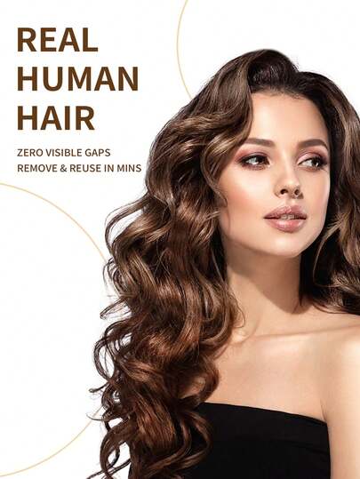 Invisible PU Hole Injection Hair Weft Remy Human Hair Extensions - Straight Natural Black Seamless Bundles Y2K Pop-Up Highlights For Wedding Festival Cosplay & Valentines Day Gift For Women Goth Halloween Costumes Hair Accessories Self Care Travel Essentials Holiday Makeup Bride Hair