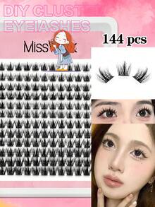 Waloshow 12 Pairs 10-16MM Mixed Natural Segmented False Eyelashes, Thick & Curly, For Daily Wear & Party - D - View 8