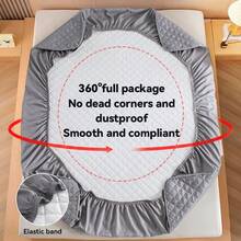 AVXLRQ Thick Waterproof Mattress Protector With 9-15" Deep Pocket, Machine Washable, Suitable For Bedrooms, Guest Rooms, And Hotel, Family Es - Xám - Xem 6