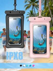 Universal Transparent Waterproof Phone Pouch, Waterproof Phone Dry Bag, Waterproof Phone Case, Touchscreen Waterproof Phone Bag, Swimming Waterproof Phone Case, PVC Phone Bag, Sealed Phone Bag, Beach Waterproof Phone Case, Swimming Waterproof Phone Dry Bag, Essential For Beach Travel And Vacation - Double Hook Waterproof Bag - View 4