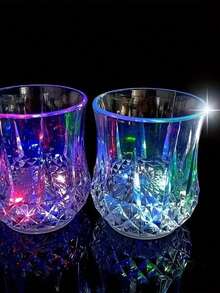 Tazas Brillantes Cambia Colores] Tazas LED Cambia Colores (con Pilas de Botón) Decoración de Mesa Navideña Tazas de Piña Brillantes en la Oscuridad Accesorios para Ambiente Festivo Ideales para Reuniones Familiares - Multicolor - Ver 9