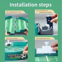 大型桌面足球桌，适合儿童，双人桌面足球游戏，亲子互动足球玩具，迷你桌面足球，减压桌面游戏，派对娱乐 - 彩色 - 查看 11