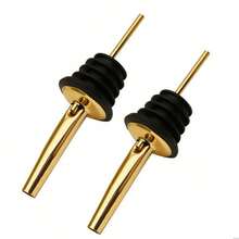 6个装自动旋转式葡萄酒瓶倒酒器，不锈钢橄榄油喷雾器分配喷嘴，酒瓶倒酒器，适用于3/4英寸瓶颈 - 彩色 - 查看 13