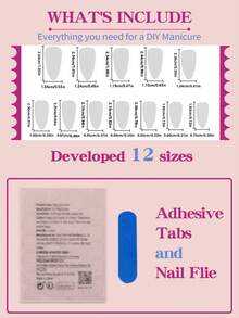 Instantly Upgrade Your Look With Nail Stickers, 24pcs Short Almond-Shaped Nude Ombre Glossy Fake Nails, 1 Nail File And 1 Nail Glue Tape Set - Multicolor - View 4