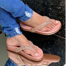 Women's Lizy Flip-Flop Style Sandal 2026 With Rhinestones - New Release - KHỎA THÂN - Xem 2