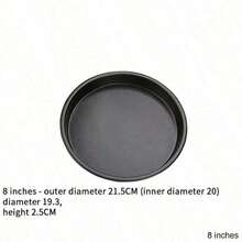 Non-Stick Carbon Steel Pizza Pan Oven Baking Trays Mold Microwave Cake Pan Dish Mould Patisserie Pie Sapan Tools - Black - View 9