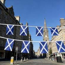 1 Pack/20pcs Scotland Flag Colorful Pennant String, 1 Pack/25pcs Scotland Character Pennant String, 5.51x8.27 Inch Polyester Outdoor Celebration Decorative Flags - A - View 2