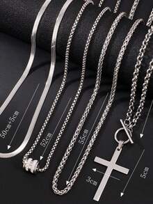 4pcs Stainless Steel Stylish Jewelry Set, Suitable For Daily Wear And Parties - Silver - View 2