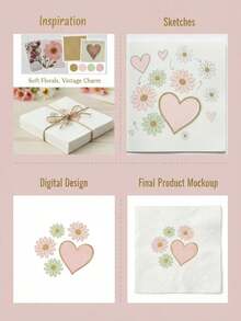 40pcs/Pack Heart Pattern Paper Napkins, 10*10 Inch, 3-Ply Thick Disposable Tissue Napkins, Suitable For Parties, Weddings, Restaurants, Kitchens, Holidays - Multicolor - View 10