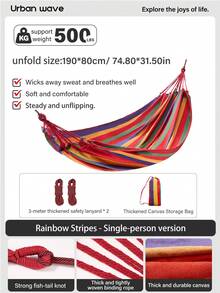 URBANWAVE Hamac portable double, hamac d'extérieur, hamac de camping, hamac simple, hamac de randonnée, hamac ultra-résistant, hamac en corde, hamac de patio, hamac de voyage, hamac en canevas - D - Voir 9