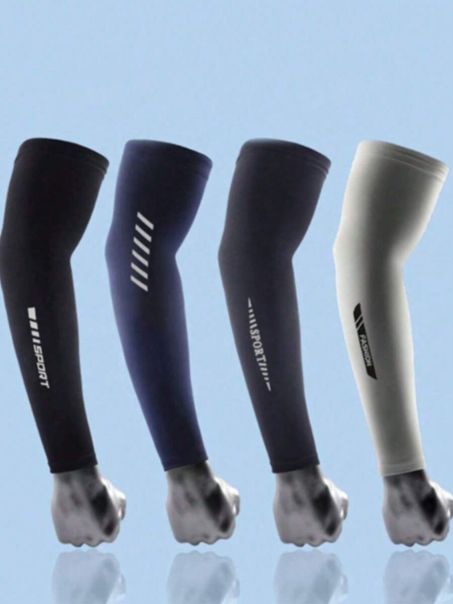 1 Pair Unisex Compression Arm Sleeves, Golf Cooling Arm Sleeves, UV Protection, Sports Tattoo Cover - Multicolor - View 1