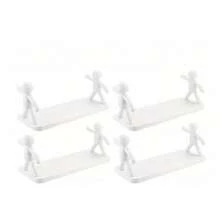 6 chiếc kệ treo tường tự dính hình người nhỏ, không cần khoan (sức chứa 2.3kg), kệ đựng đồ hình người sáng tạo cho phòng tắm, kệ đựng đồ thiết yếu cho ký túc xá màu trắng, kệ đựng gia vị nhà bếp hiện đại - Nhiều màu - Xem 13
