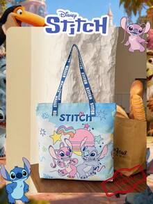 Disney 1 Túi vải canvas in hình Stitch chính hãng , túi đeo vai cỡ lớn dành cho nữ, túi mua sắm nhẹ, có thể tái sử dụng – Lý tưởng cho bé gái, thanh thiếu niên, người hâm mộ phim hoạt hình, hoàn hảo cho việc đi lại hàng ngày, mua sắm tạp hóa, đưa đón con đi học, đi biển, tụ họp ngày lễ, chuẩn bị cho năm học mới. - DHF52264-ST - Xem 9