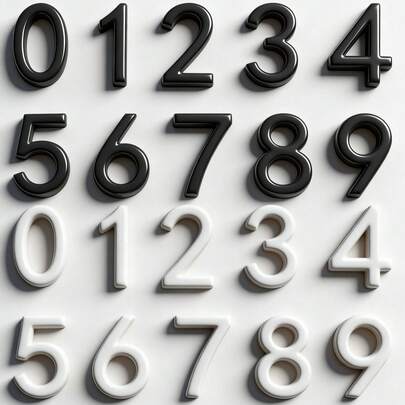 High Quality Standalone 3D Acrylic Mailbox Number Plate, 0-9 Acrylic Number Address Sign Sticker, Self-Adhesive, Weather-Resistant, Raised 3D Effect. Use These Address Numbers To Make Your Location Clearly Visible. Suitable For Various Places Such As Homes, Gardens, Mailboxes, Warehouses, Offices, Apartments, Hotels, Restaurants, Cafes, Parking Lots, Commercial Buildings, And More.