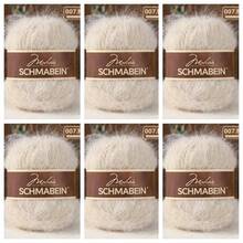 6卷/150克羊驼毛柔软马海毛纱线，适合婴儿手工编织，可用于编织帽子、围巾、毛衣、披肩等DIY作品。 - 6件裝 - 查看 36