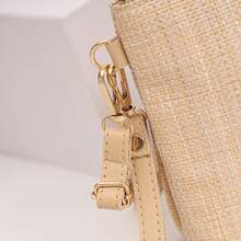 女士时尚日常通勤多功能单肩包 - 卡其色 - 查看 7