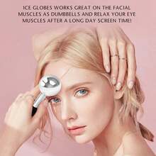 1/2个美容按摩球面部提拉紧致仪，面部冷疗按摩器，面部及眼部按摩美容冰敷器 - 彩色 - 查看 8