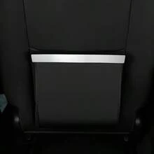 [Magnetic Car Trash Can] 1pc Magnetic PU Leather Car Trash Can - Large Space Rear Seat Garbage Bin With Multi-Functional Compartments, Easy To Fix Design, Free Trash Bag Included, Sleek Black Exterior - A - View 7