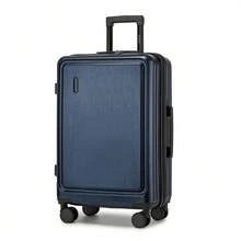 Valise ABS+PC avec serrure TSA et roues pivotantes à 360° – format cabine 20 pouces et valises 12/24/28 pouces, ensemble de 2/3/4 pièces pour voyages, vacances et déplacements professionnels – valise trolley rigide avec compartiment pour ordinateur portable - Bleu marine - Voir 15