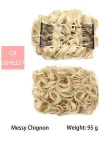 S-Noilite Pince à cheveux synthétique grande taille, accessoires de coiffure pour femmes, rajouts de cheveux, postiche de dessus - Multicolore - Voir 23