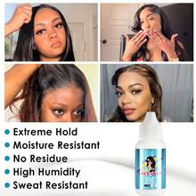 38毫升无残留透明强力胶水蕾丝假发胶水头发粘合剂1-2支装防水防汗蕾丝熔胶假发安装胶水 - 38ml - 查看 5