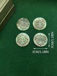 4 mặt dây chuyền hình hoa sứ chạm khắc thủ công từ vỏ sò MOP tự nhiên, dùng để làm khuyên tai hoặc vòng cổ, thiết kế kiểu Hawaii, trang sức đảo nhiệt đới. - màu đen - Xem 63