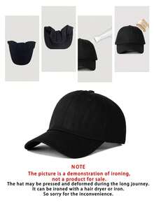 Lightweight, Fitted Polyester Non-Woven Fabric Hip Hop Baseball Cap, All-Season Handwash, Windproof, UV Protection, Adjustable, Street Fashion Hat | Hip Hop Style | Adjustable Head Circumference - Baseball Cap - View 6