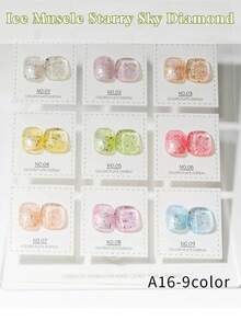 Miss Leia 9支装 15ml 春夏美甲闪粉冰肤星空亮片凝胶指甲油 新款美白彩色亮片指甲油 流行色凝胶指甲油 初学者美甲 UV LED固化可浸泡半永久 适用于美容院美甲沙龙套装 DIY居家节日派对 女士礼物 美甲用品 - 彩色 - 查看 4