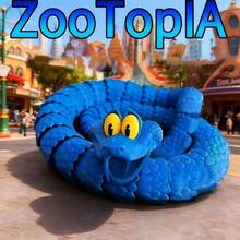 1 pieza Serpiente gris 3D impresa, juguete de serpiente gris combinado con un periférico móvil, modelo de serpiente pequeña elegante, regalo de Año Nuevo, regalo de San Valentín, regalo de Pascua - Multicolor - Ver 5