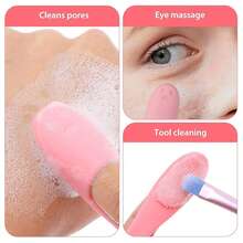 2/4 片装洁面刷，柔软硅胶材质，面部清洁垫，去角质磨砂膏，按摩毛孔清洁，去除黑头，去角质，送给女孩的酷炫礼物 - 洗鼻洗臉套裝 - 查看 7